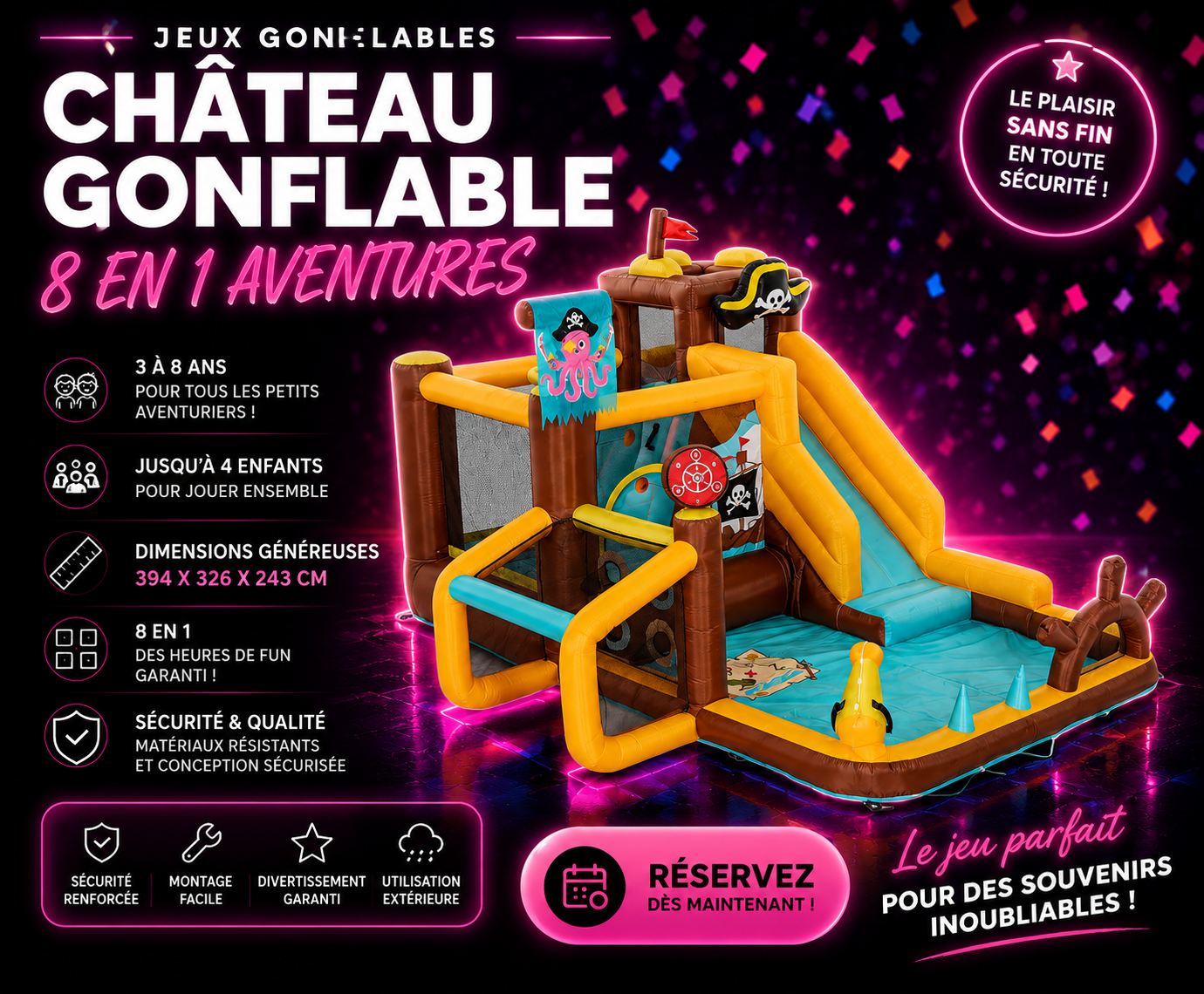 Jeu Gonflable 8 en 1